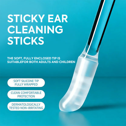 Reusable Sticky Ear Cleaning Stick, Soft Adhesive Tip for Dry Earwax, Portable Ear Cleaner & Ear Hygiene Tool