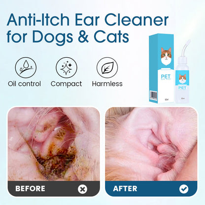 Gentle Dog & Cat Ear Cleaner – Helps Soothe Itching, Odor & Wax Buildup