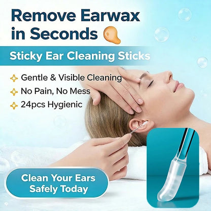 Reusable Sticky Ear Cleaning Stick, Soft Adhesive Tip for Dry Earwax, Portable Ear Cleaner & Ear Hygiene Tool