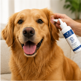 “My Golden Retriever’s ears used to smell musty after walks and baths. After adding this cleaner to our routine, his ears stay much fresher and look cleaner.”                     — Jessica M.