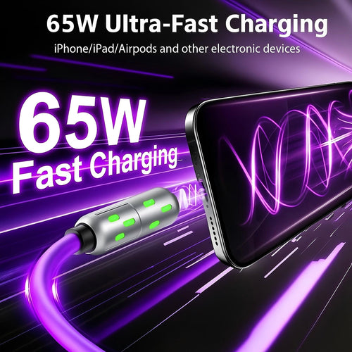 PD Fast Charging, Data Sync, EXAVON USB-A, Type-C, Lightning,  Aluminum, Compatible,6.6FT 4-in-1 USB-C Cable